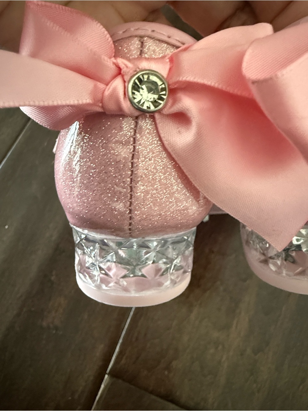 NWT Rare Disney Princess Girls Pink Sparkle Princess Light Up Mary Jane Shoes - Picture 6 of 12